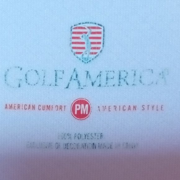 GOLF AMERICA Women's Pink and White Polo shirt  Size PM - Picture 5 of 5